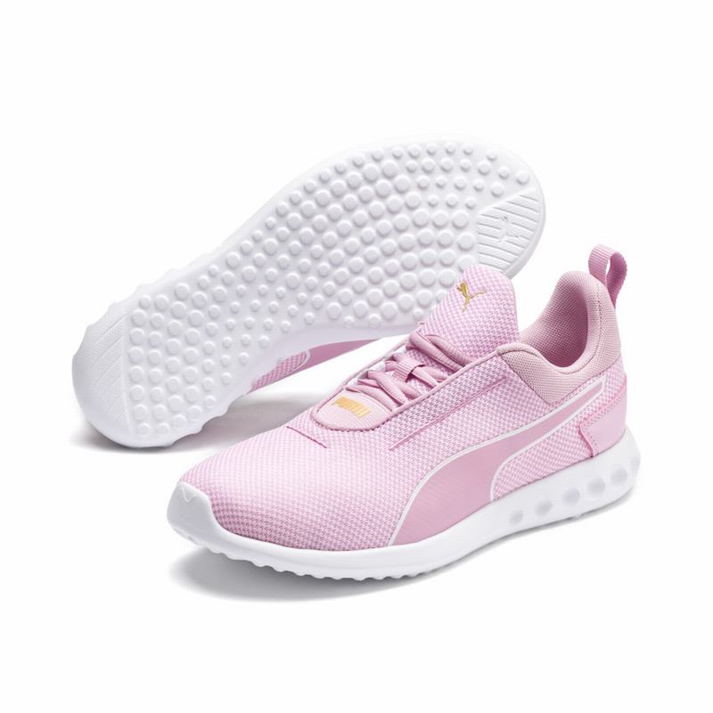 Chaussure Running Puma Carson 2 Concave Femme Rose/Blanche Soldes 974GPTQO